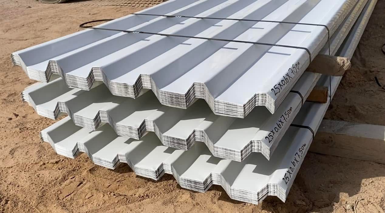 ألواح صاج مضلع أثناء التصنيع